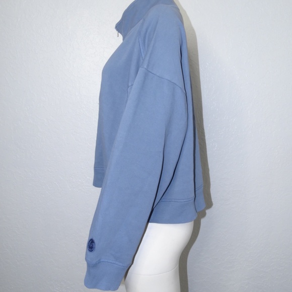 Victoria Secret Sweater Pink Size XL Soft Fleece Sweater Blue Half Zip - Picture 4 of 7